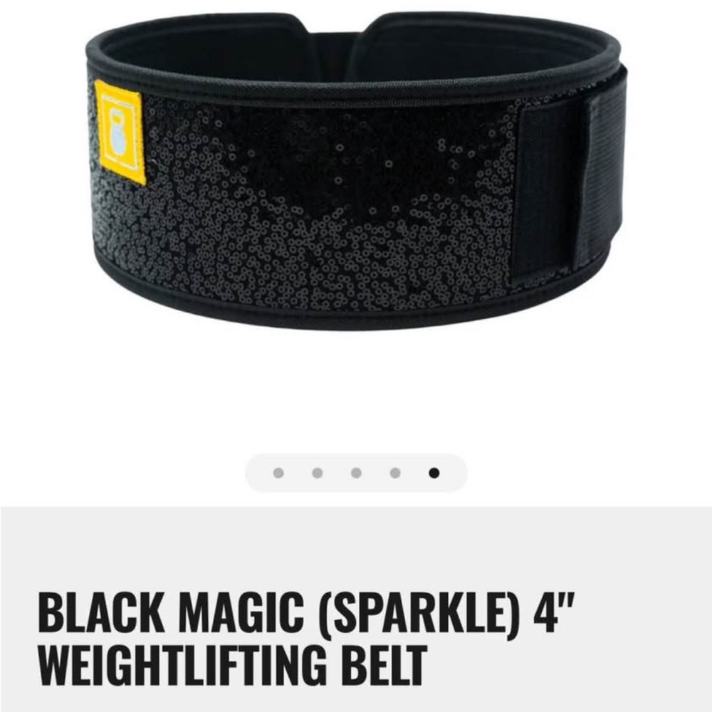 Black Sparkle 4" Weightlifting Belt - Women